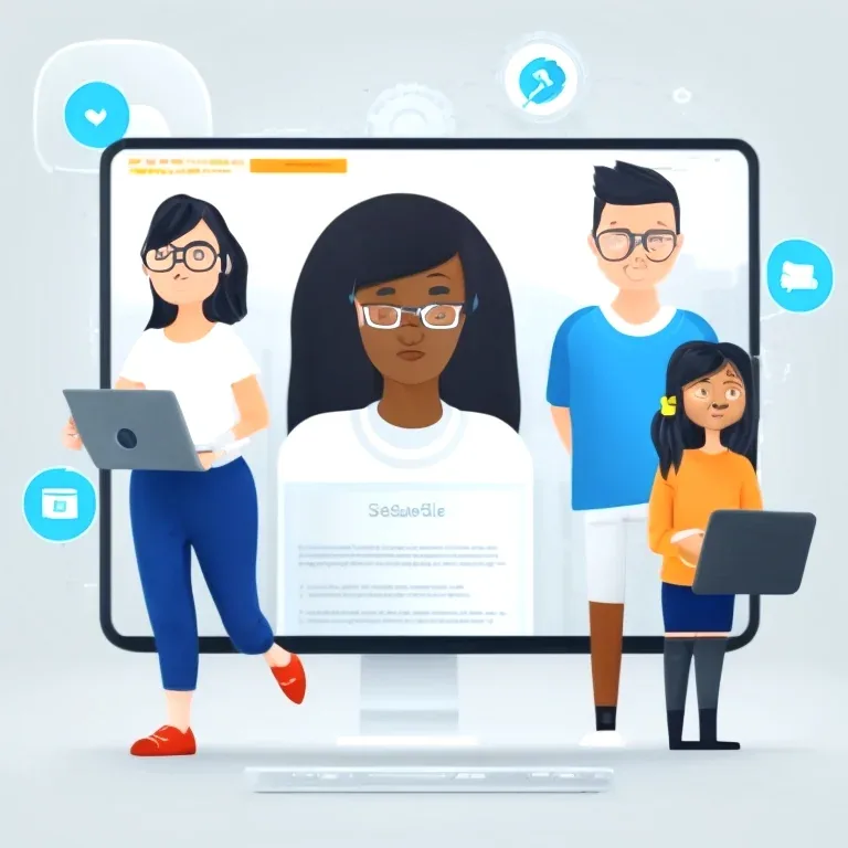 Instructor guiding students through online safety exercises